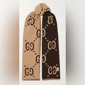 GG wool jacquard scarf
